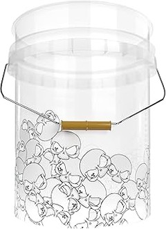 Cubos para lavado de coche transparentes