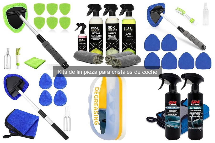 Accesorios esenciales en un kit de limpieza para cristales de coche