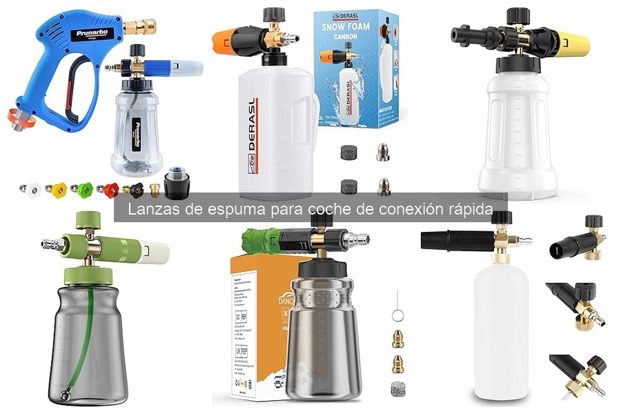 Accesorios esenciales para lanza de espuma de conexión rápida
