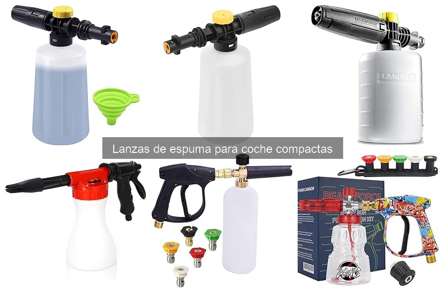 Accesorios útiles para lanzas de espuma en limpieza de coches