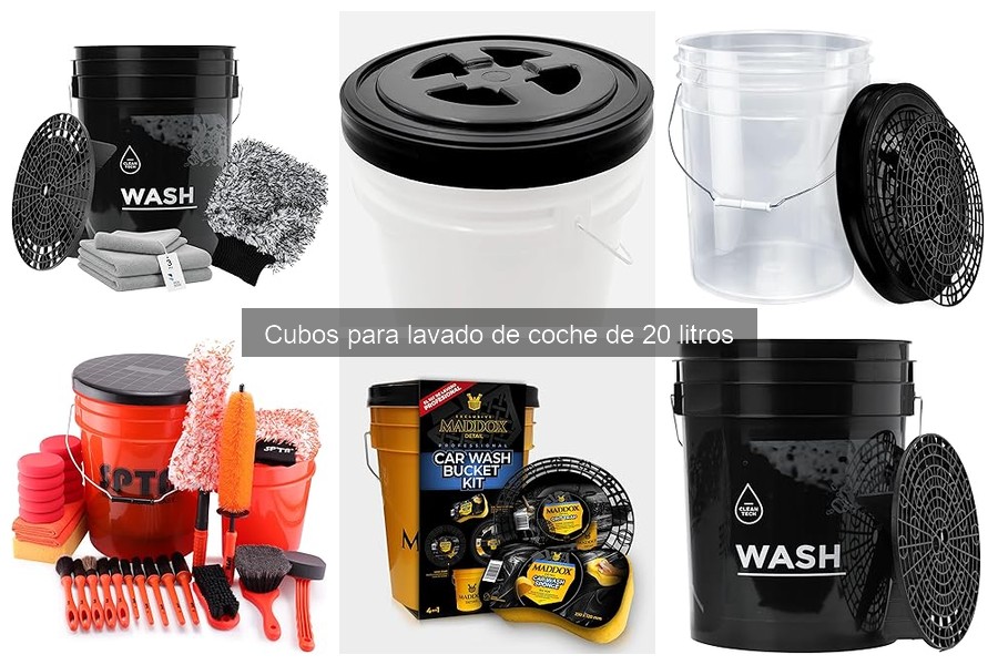 Alternativas a cubos de lavado de coche de 20 litros