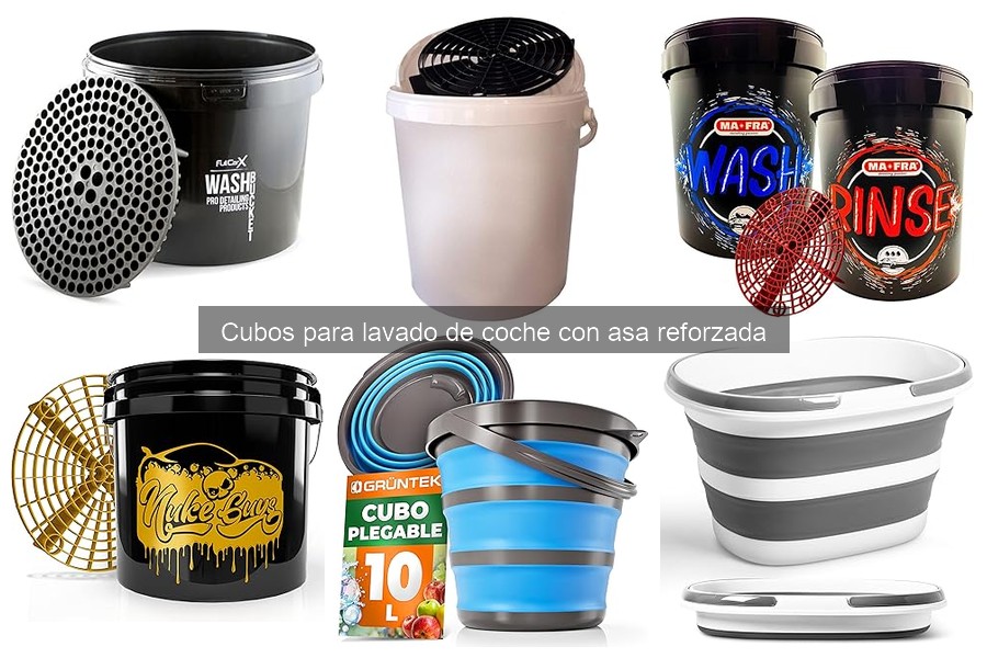 Alternativas a cubos para lavado de coche con asa reforzada