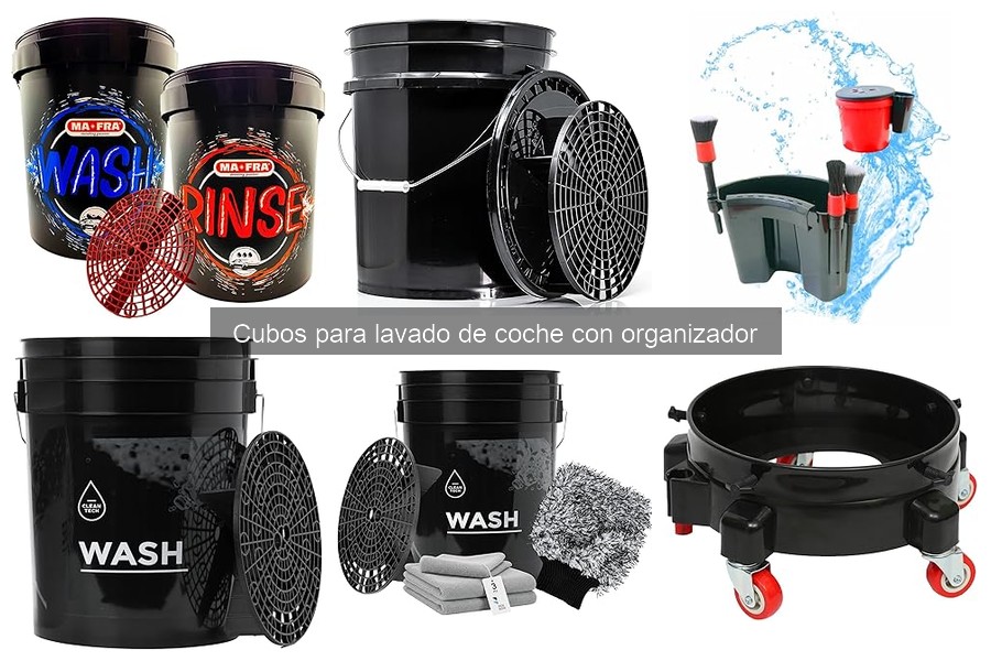 Alternativas a cubos para lavado de coche con organizador