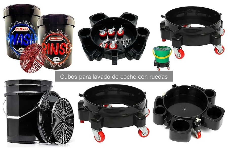 Alternativas a cubos para lavado de coche con ruedas