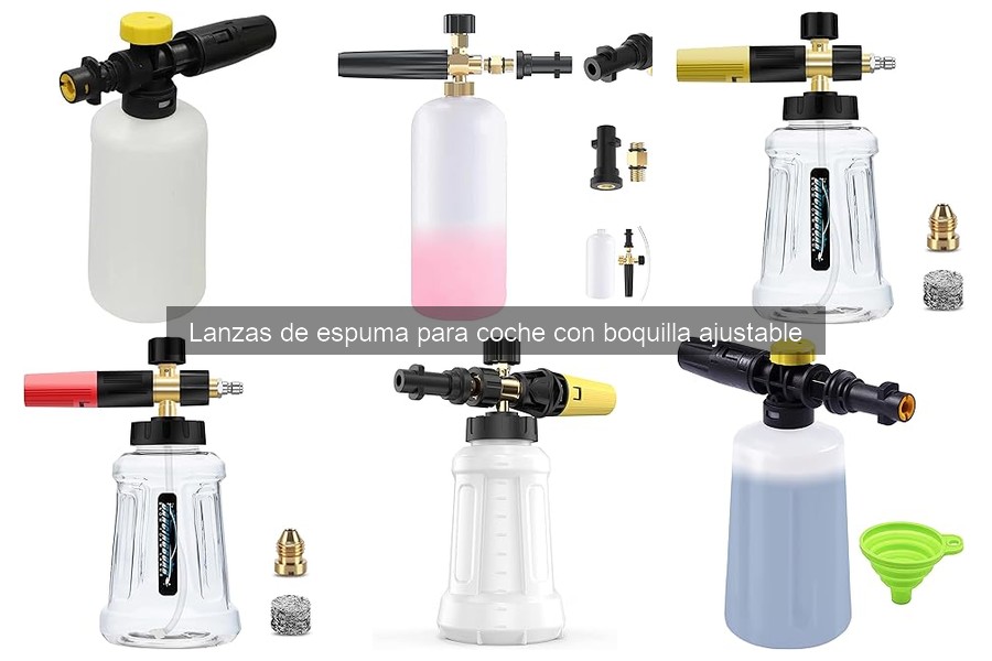 Alternativas a lanzas de espuma para coche con boquilla ajustable