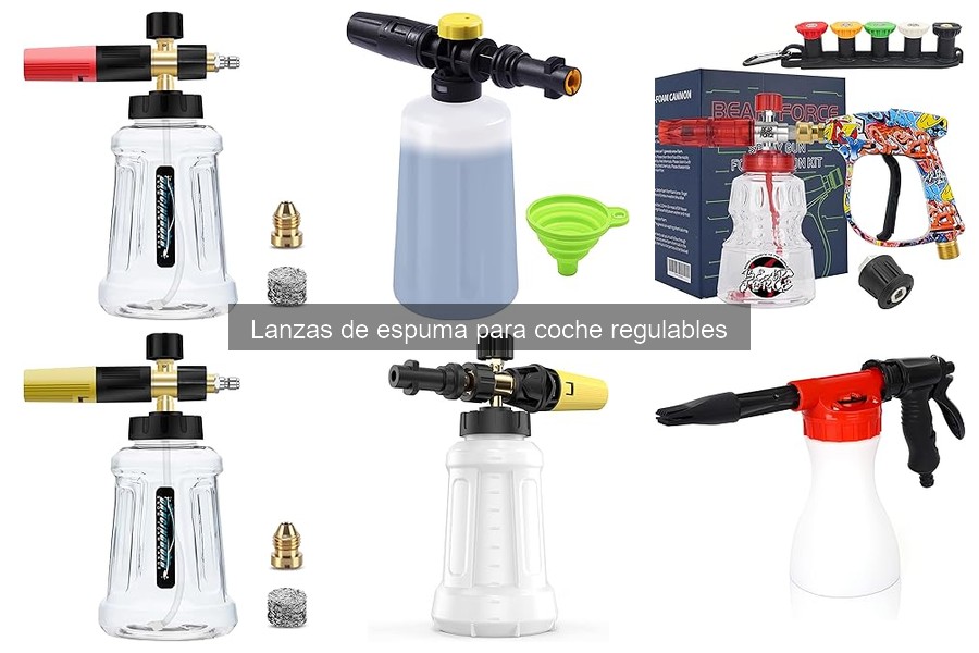 Alternativas a lanzas de espuma regulables para limpiar coches