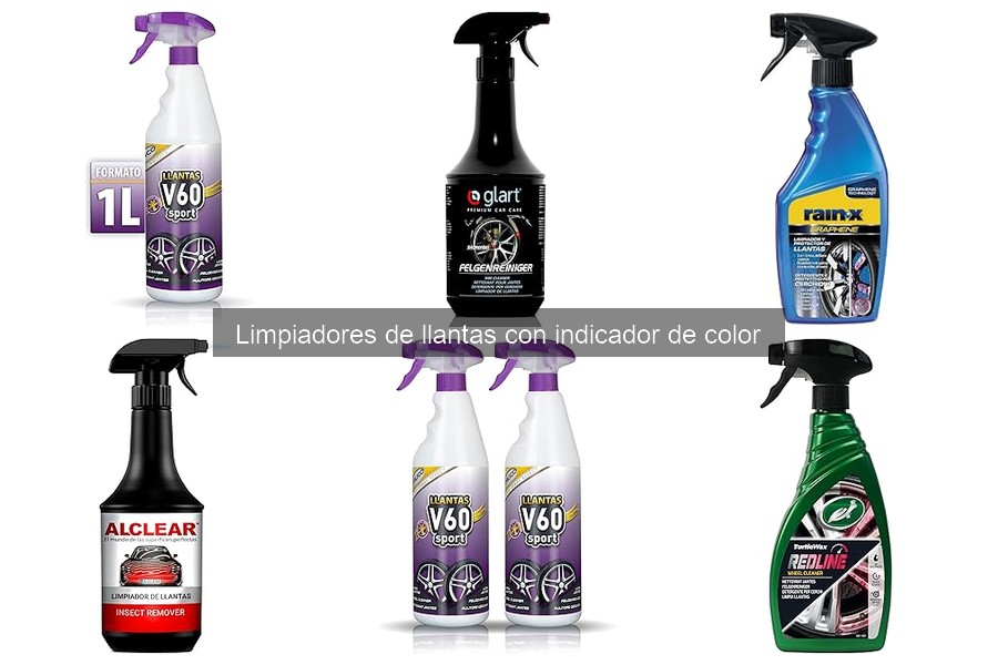 Alternativas a limpiadores de llantas con indicador de color