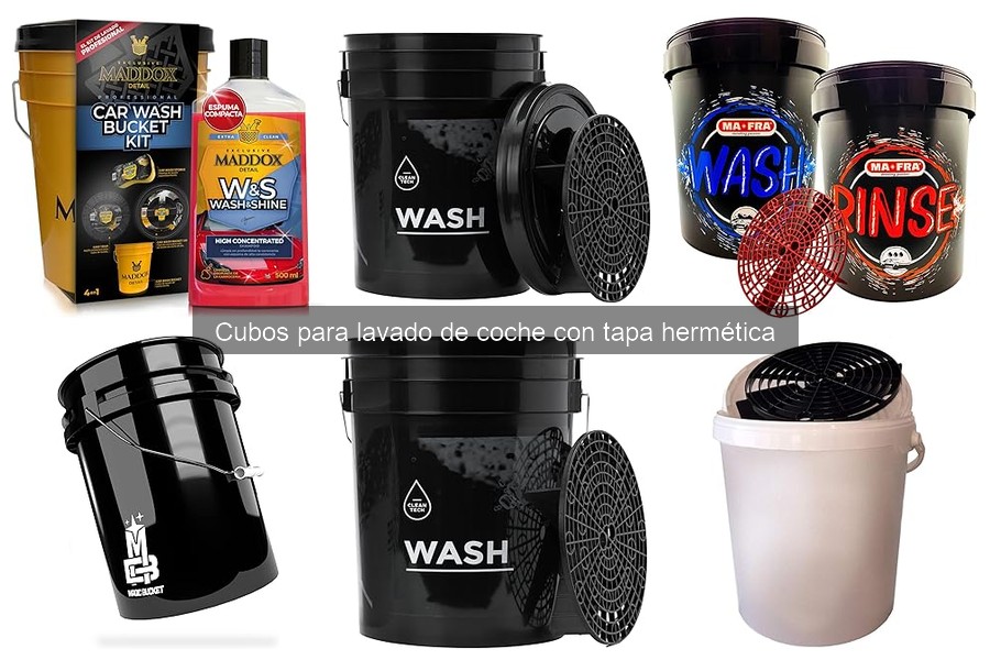 Alternativas al cubo para lavado de coche con tapa hermética