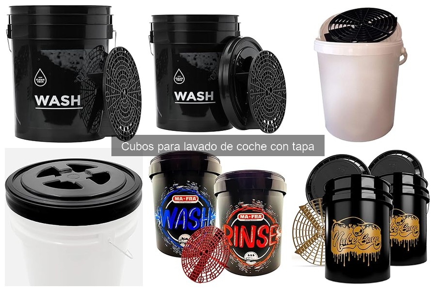 Alternativas al cubo para lavado de coche con tapa