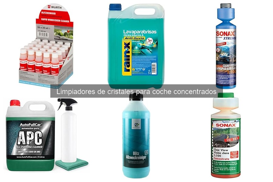 Alternativas caseras a limpiadores de cristales concentrados para coche