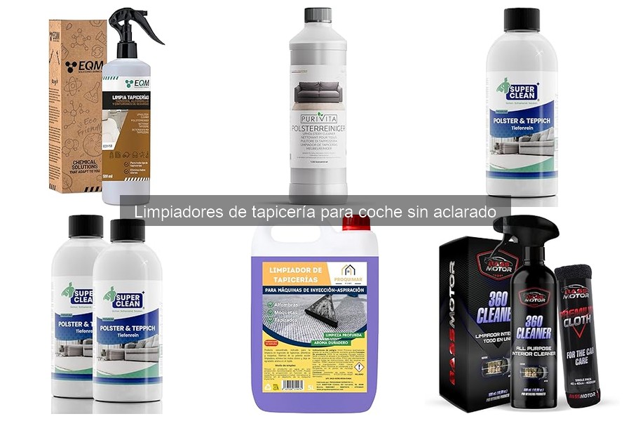 Alternativas Efectivas a Limpiadores de Tapicería sin Aclarado