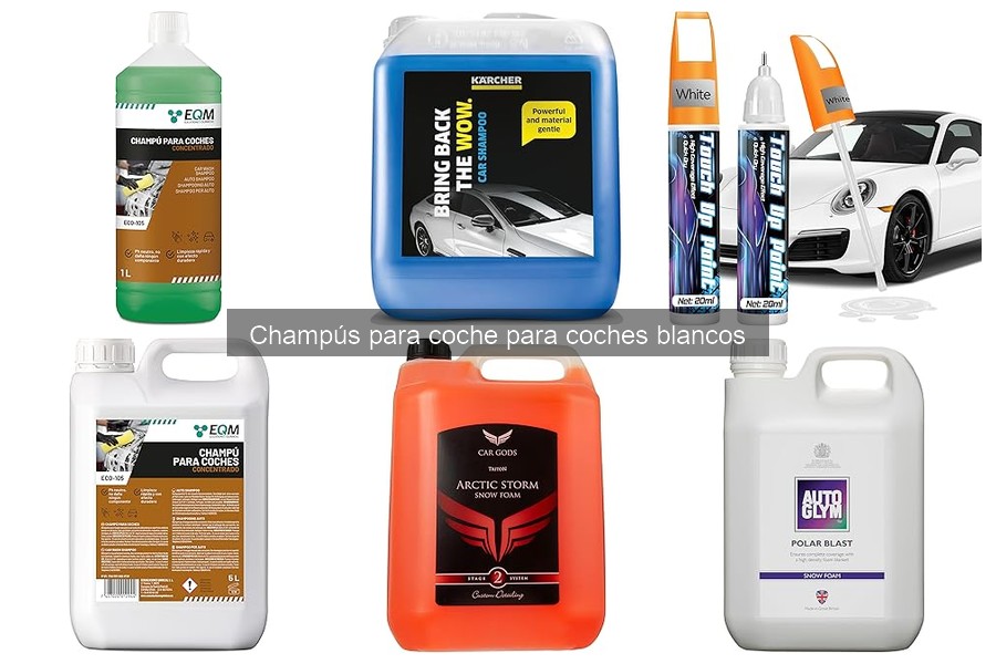 Análisis de ingredientes en champús para coches blancos