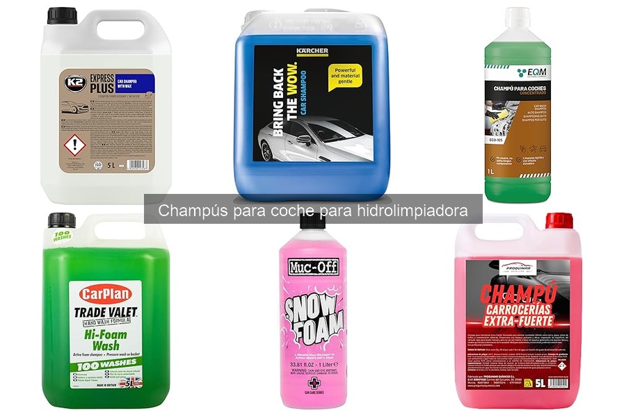 Beneficios de usar champús para hidrolimpiadoras en coches