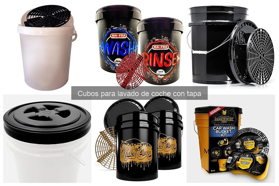 Capacidad ideal de un cubo para lavado de coche con tapa