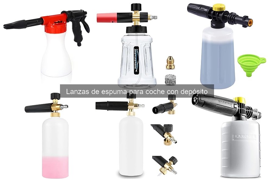Capacidad ideal del depósito en lanza de espuma para coche