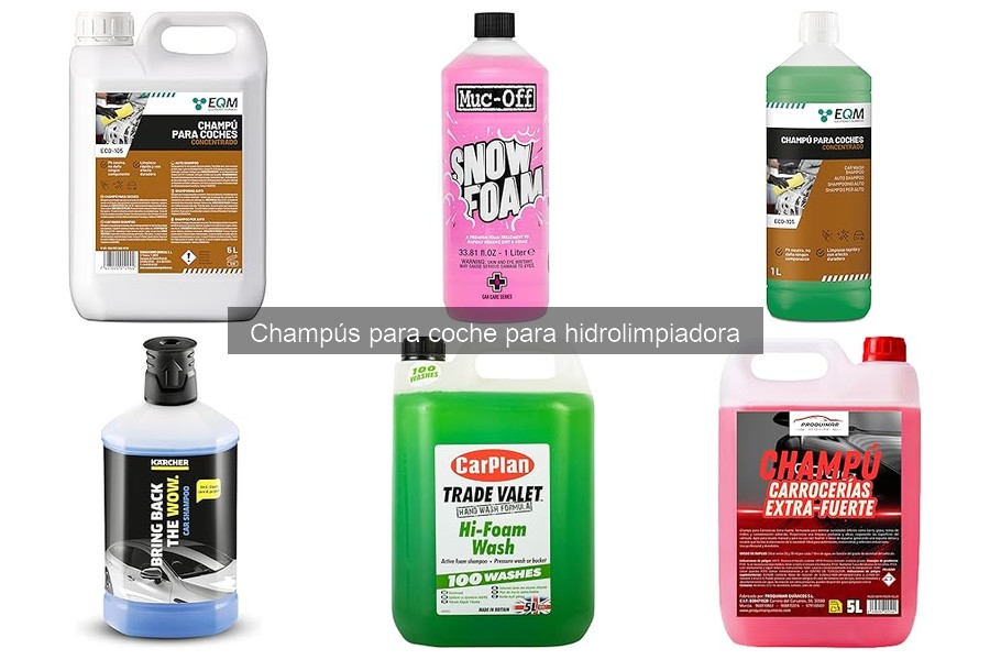 Cómo usar champús para coche con hidrolimpiadora eficazmente