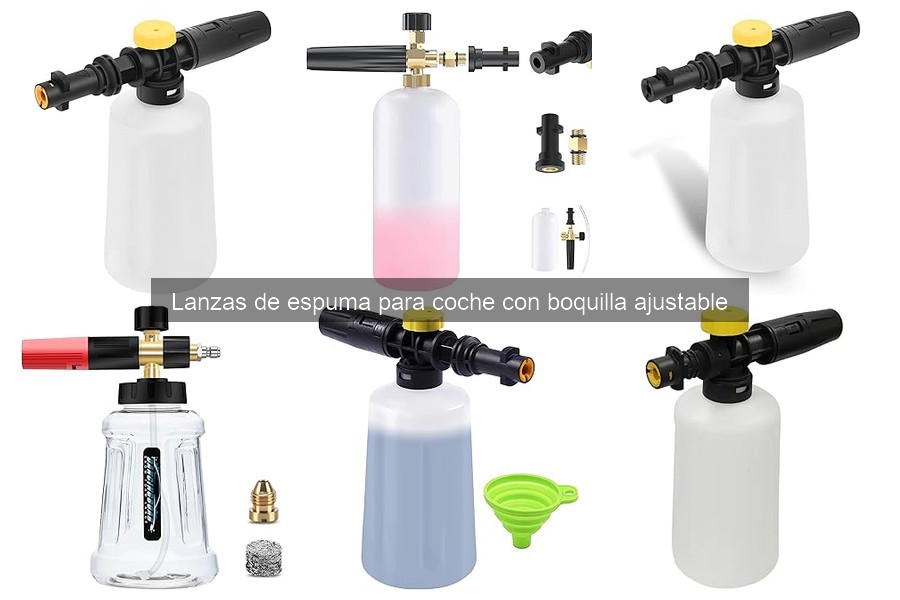 Cómo usar una lanza de espuma con boquilla ajustable para coche