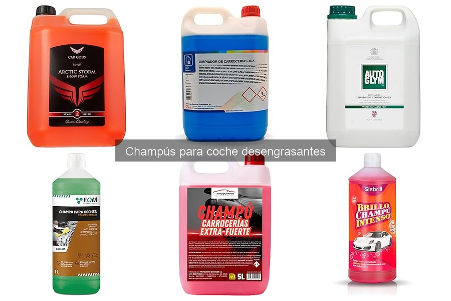 Comparativa de Champús Desengrasantes para Coche