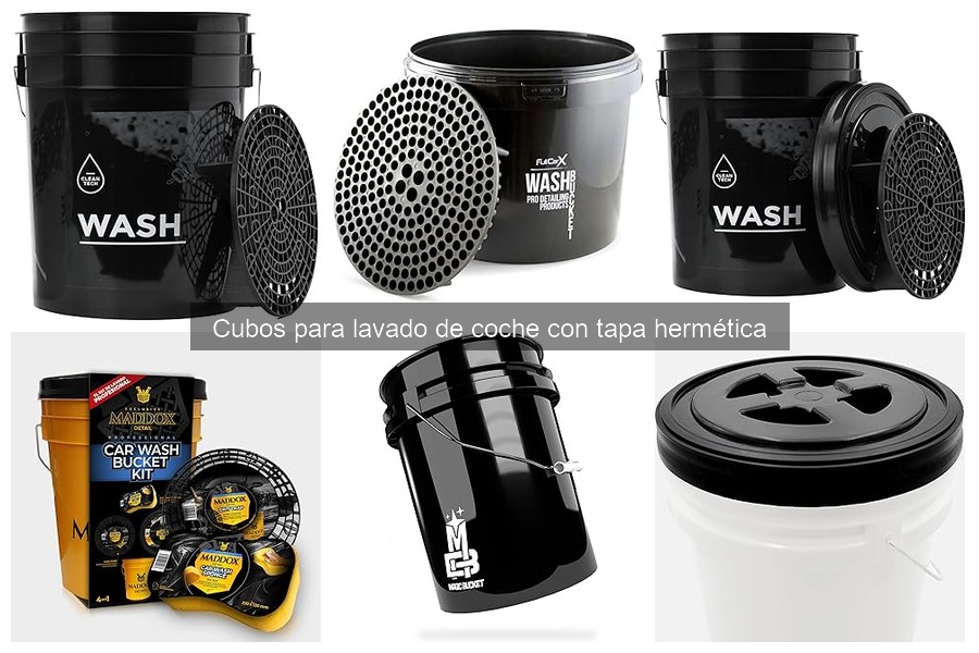 Comparativa de cubos para lavado de coche: ¿con o sin tapa?