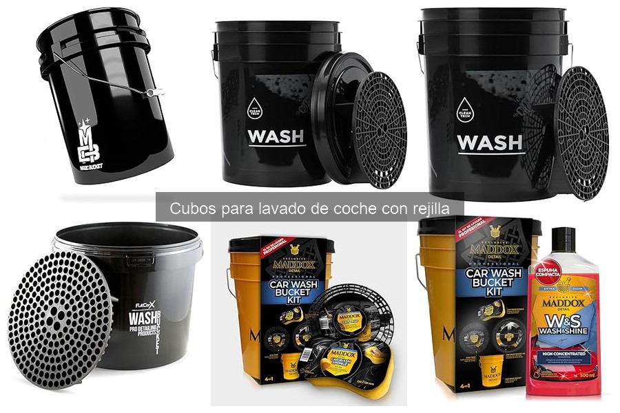Comparativa de Cubos para Lavado de Coche con Rejilla