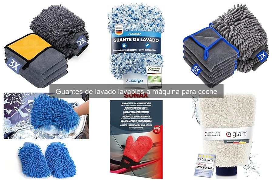 Comparativa de Guantes de Lavado Lavables a Máquina para Coche