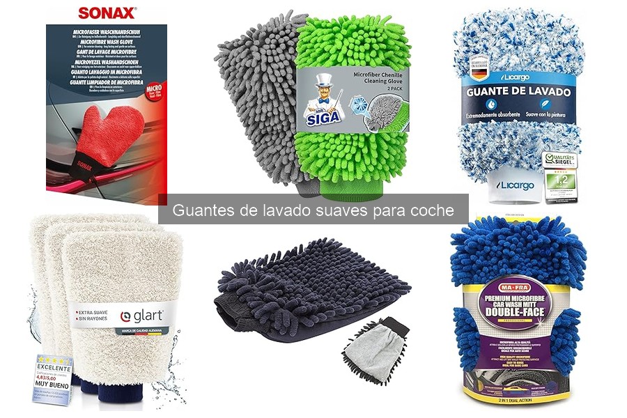 Comparativa de guantes de lavado suaves para coche