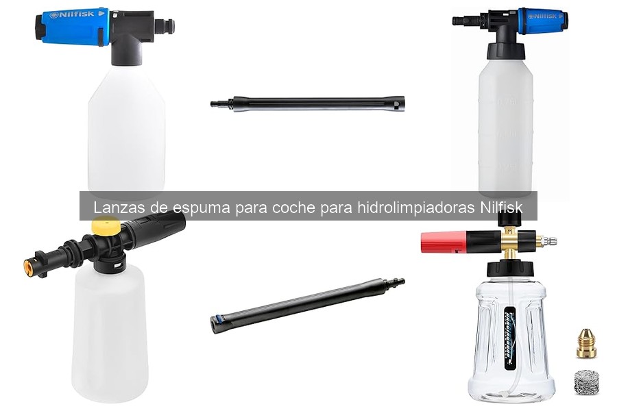Comparativa de lanzas de espuma para hidrolimpiadoras Nilfisk