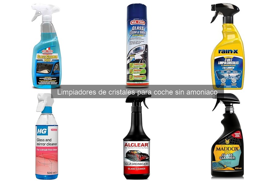 Comparativa de limpiadores de cristales sin amoniaco