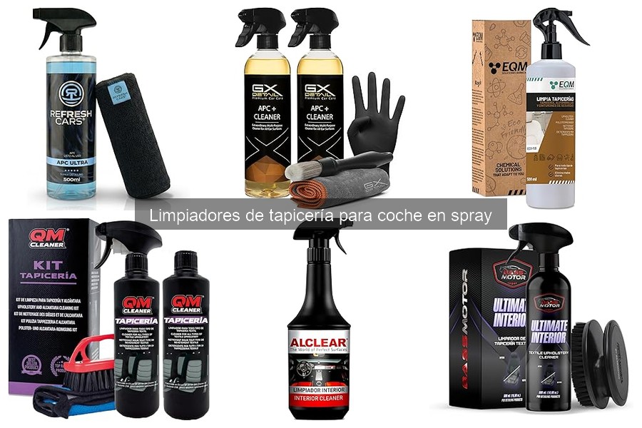 Comparativa de limpiadores de tapicería en spray para coches