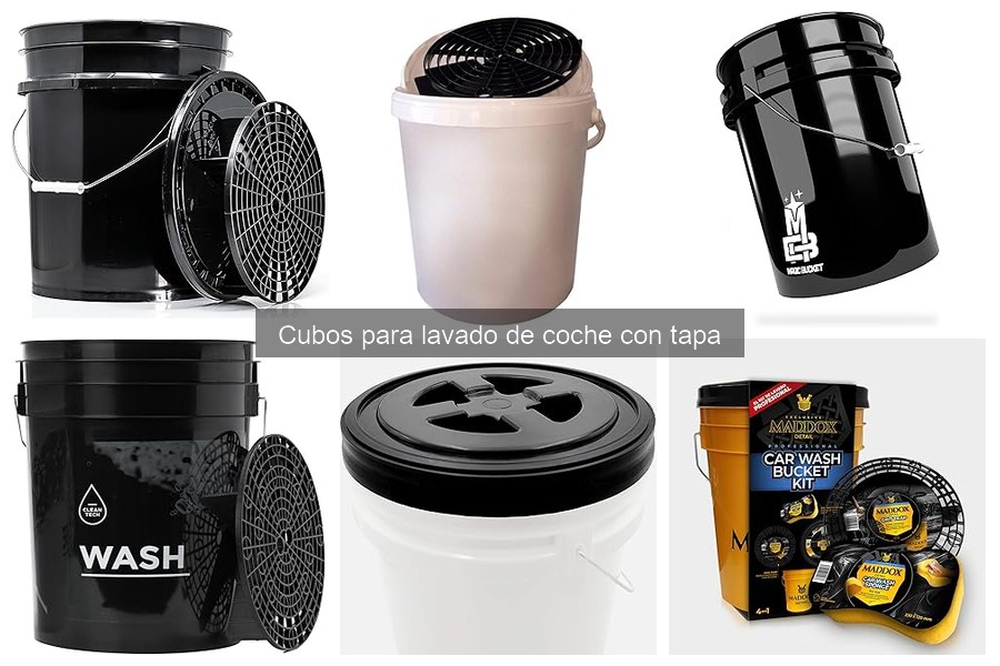 Comparativa de mejores cubos con tapa para lavar coches