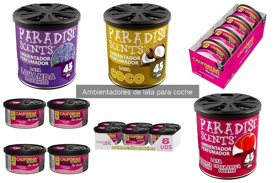 Comparativa de precios de ambientadores de lata para coche