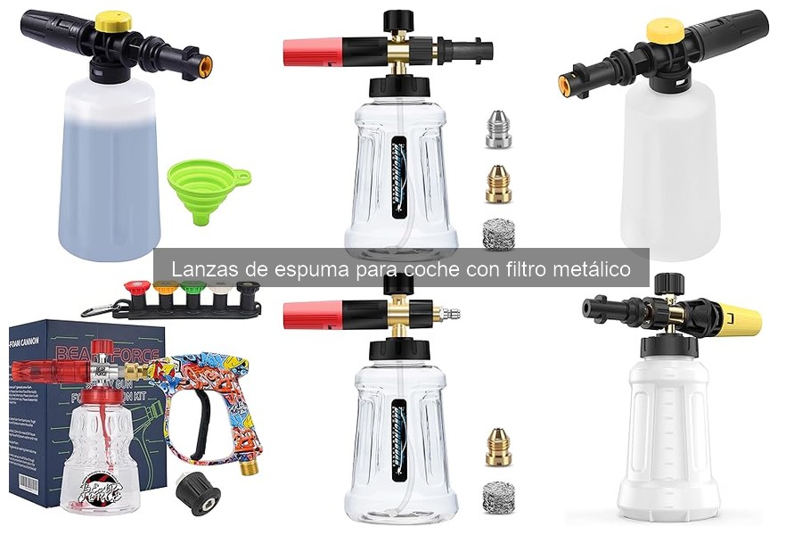 Comparativa lanzas de espuma: con vs sin filtro metálico