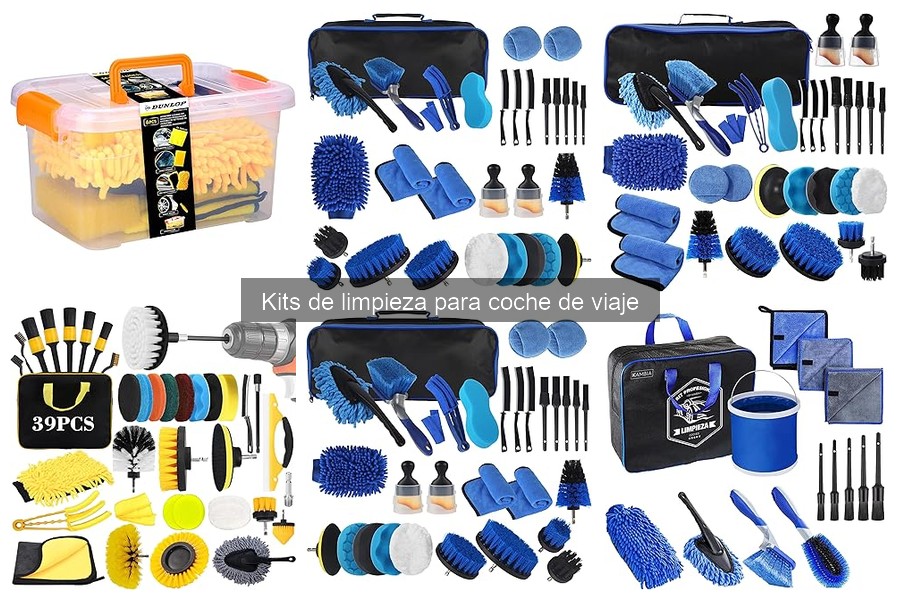 Componentes esenciales de un kit de limpieza para coche de viaje