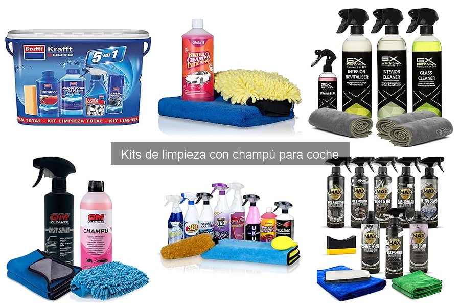 ¿Cuánto cuesta un kit de limpieza con champú para coche?