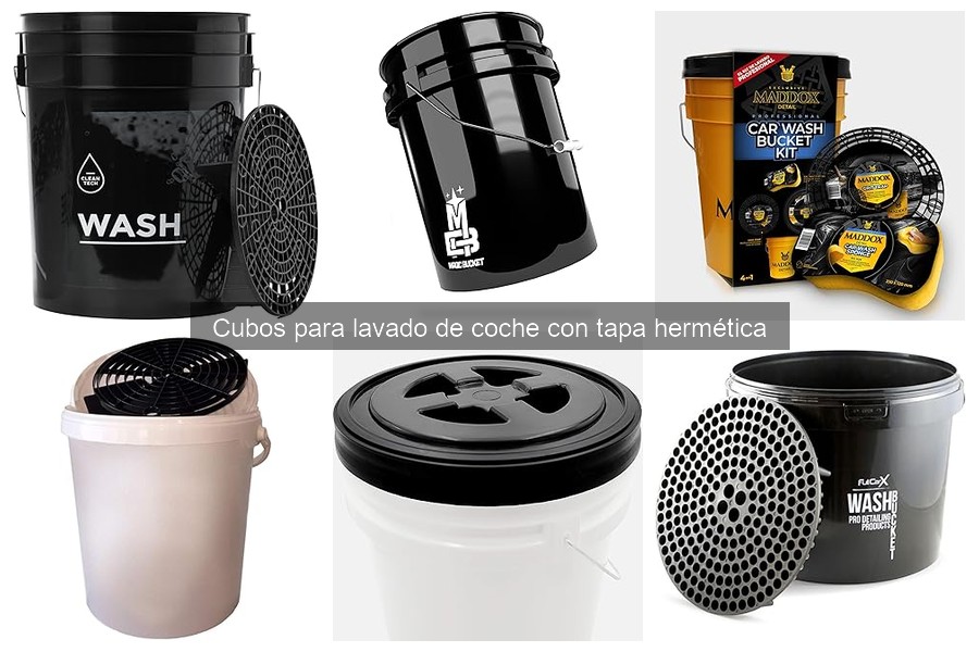 Cubos para lavado de coche con tapa hermética: ¿qué son?
