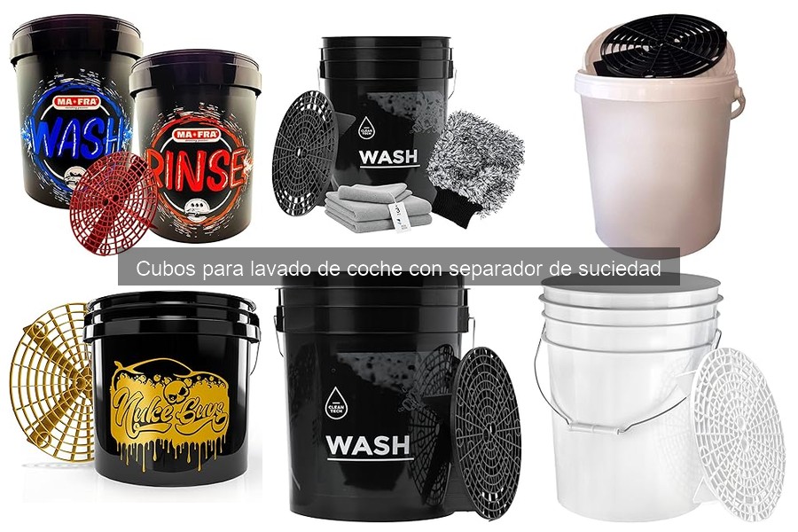 Dónde comprar cubos para lavado de coche con separador de suciedad