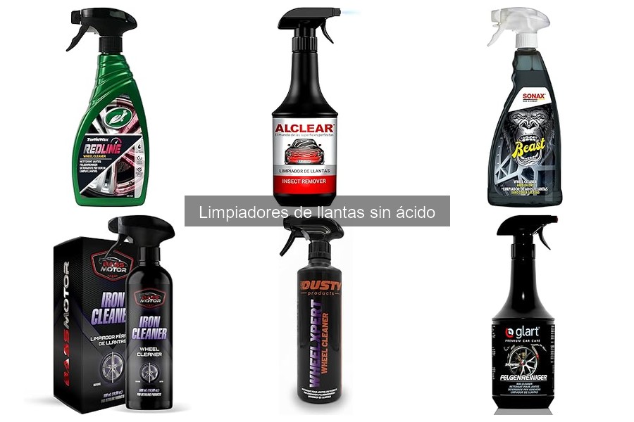 Efectividad de los limpiadores de llantas sin ácido