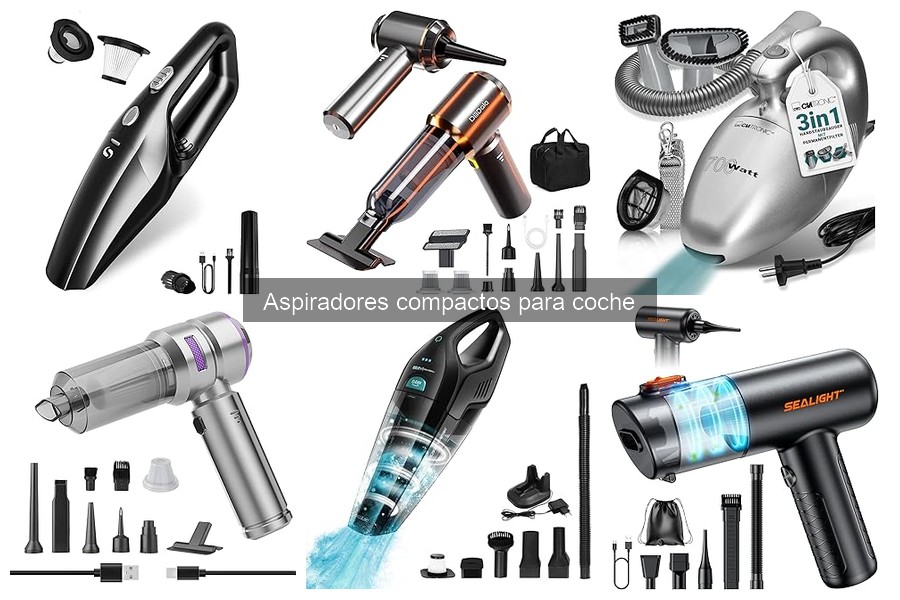 Eficacia de los aspiradores compactos para coche en manchas