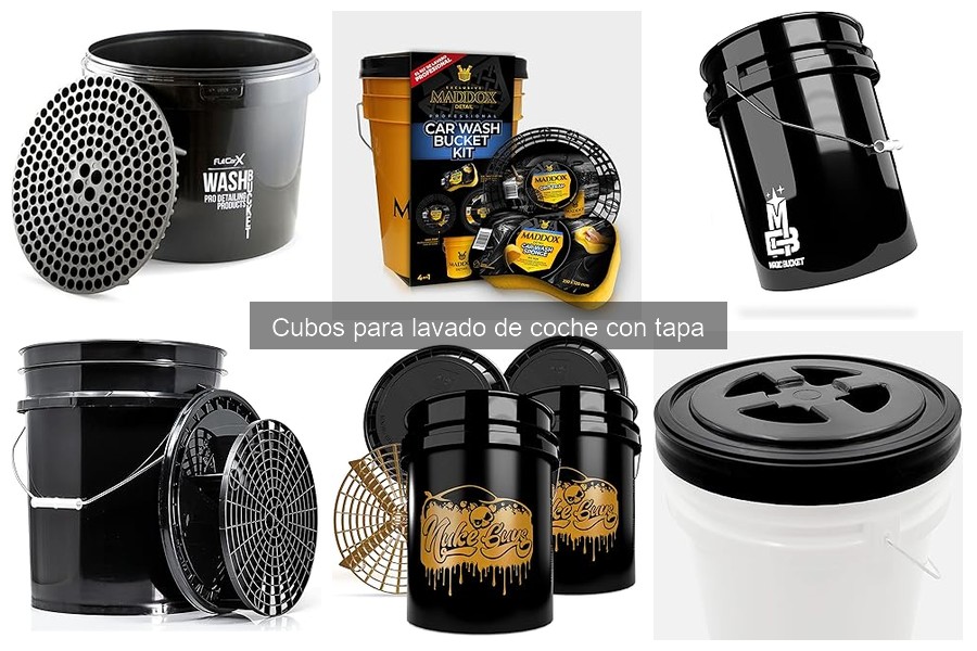 Elige el Mejor Cubo para Lavado de Coche con Tapa