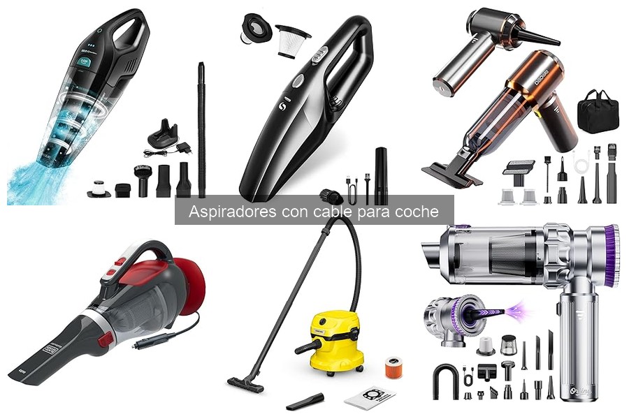 Funciones adicionales de aspiradores con cable para coche