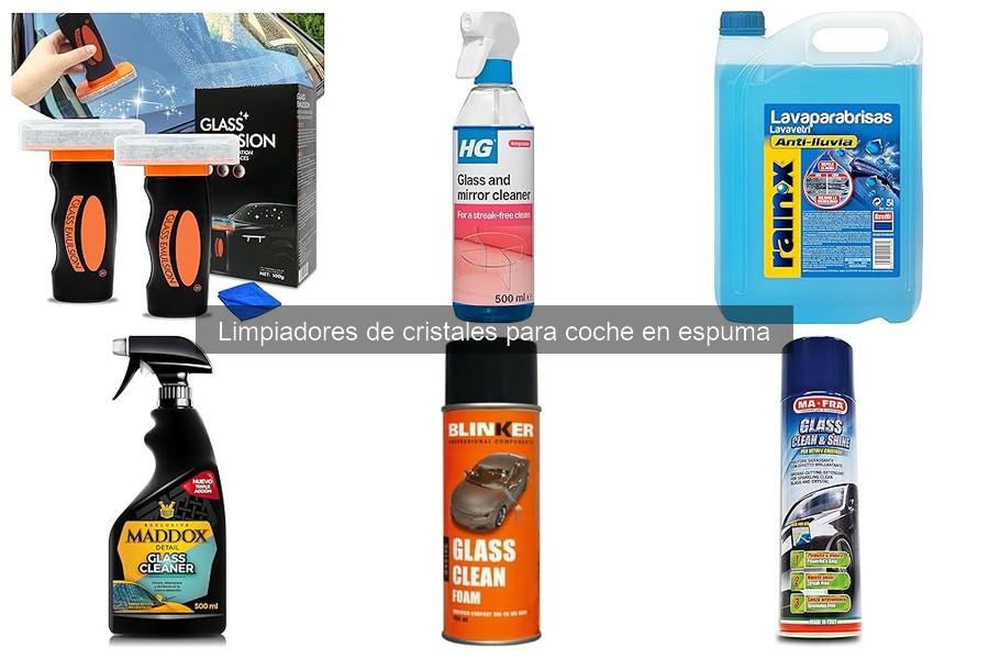 Ingredientes clave en limpiadores de cristales en espuma