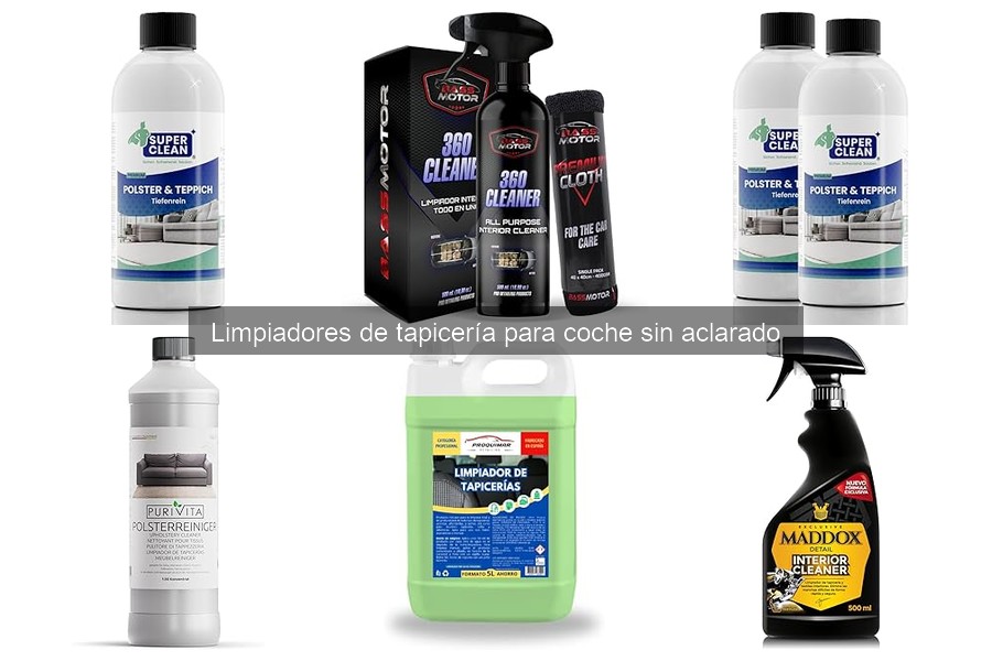 Mantén tu tapicería impecable con limpiadores sin aclarado