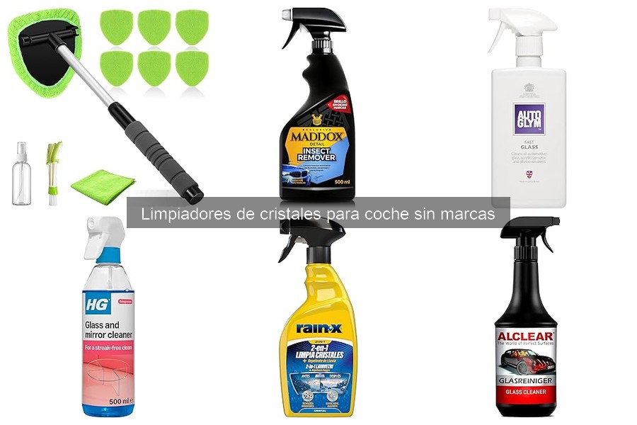 Mantenimiento de cristales del coche tras limpiadores sin marcas