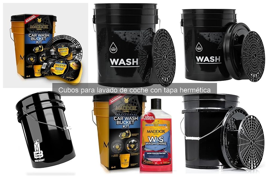 Mantenimiento de cubos herméticos para lavado de coche