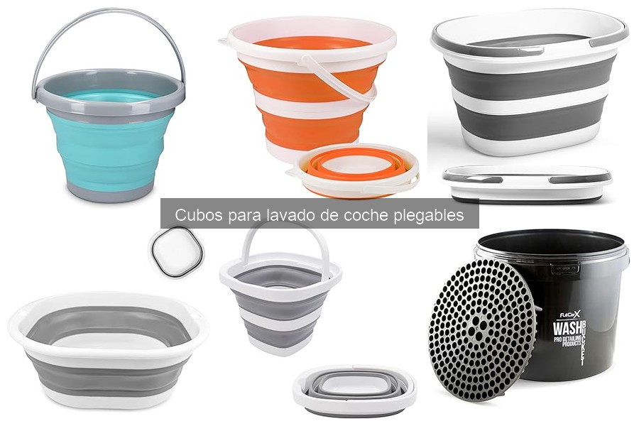 Mantenimiento de cubos plegables para lavado de coche