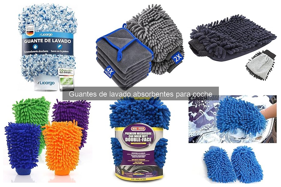 Mantenimiento de guantes de lavado absorbentes para coche