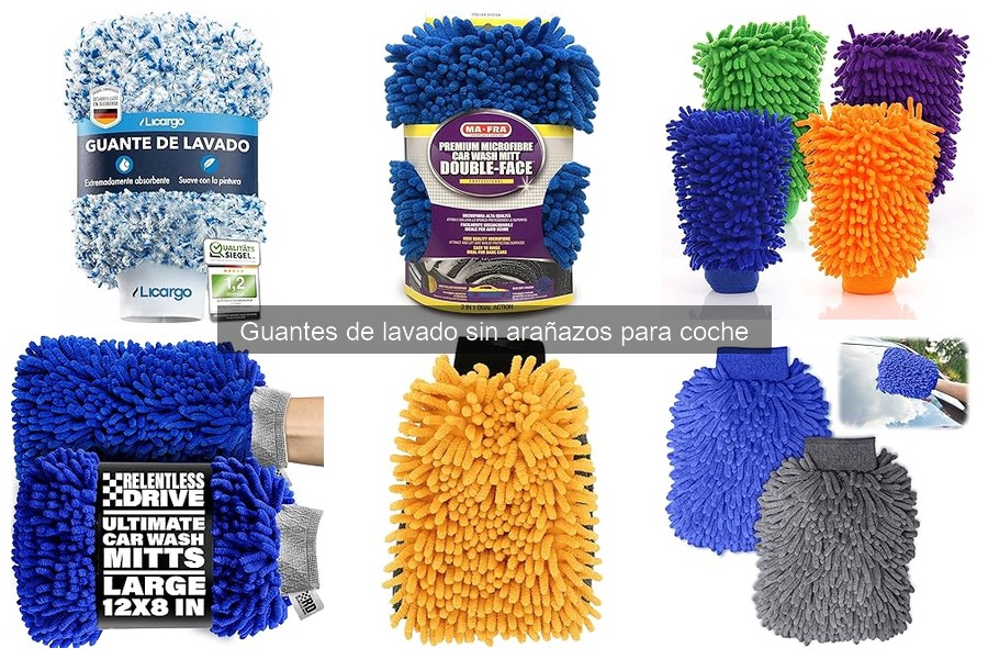 Mantenimiento de guantes de lavado sin arañazos para coche