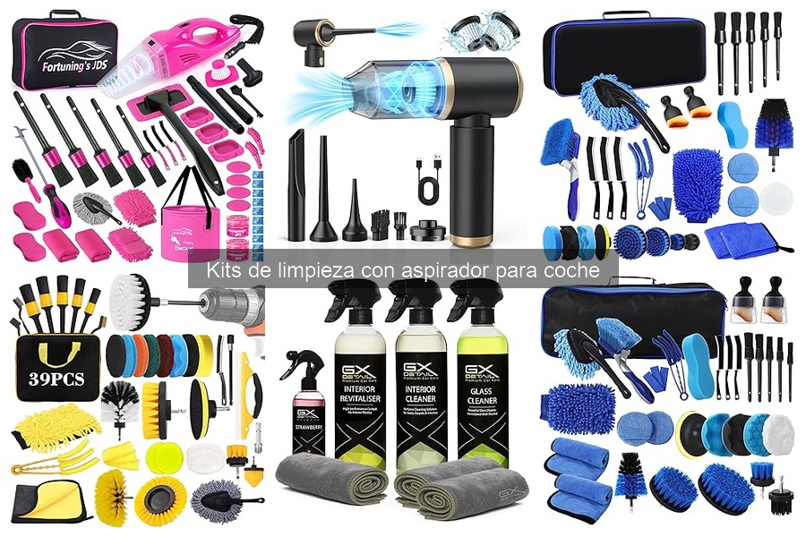 Mantenimiento eficiente de kits de limpieza con aspirador para coche