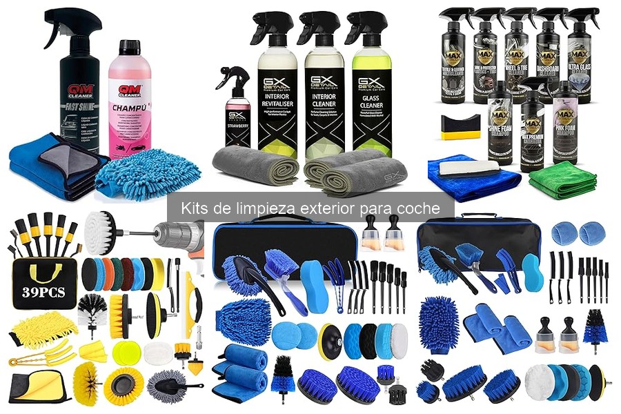 Mantenimiento preventivo exterior coche con kits de limpieza