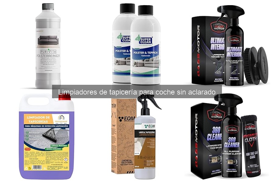 Marcas Populares de Limpiadores de Tapicería sin Aclarado